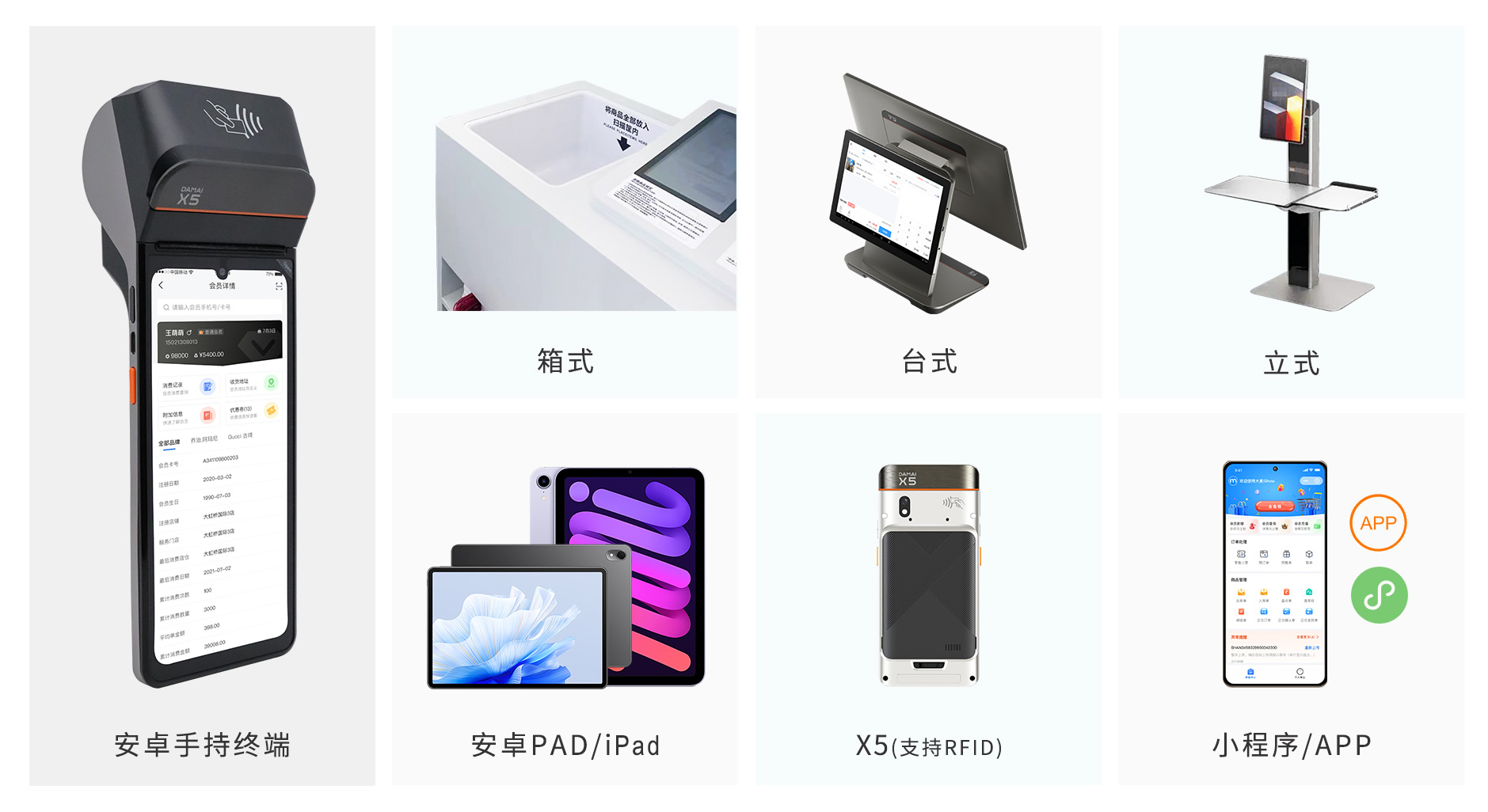 EVO厅大麦，POS收银重要机型展示